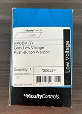 AcuityControls NPODM GY Push-Button Wallpod  206J2F