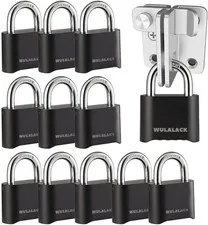 Combination Lock Outdoor, 4 Digit Weatherproof Padlock Combination for Outdoor S