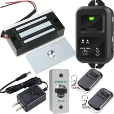 UHPPOTE 120lb Magnetic Door Lock RF Remote Control Kit Electric Access System