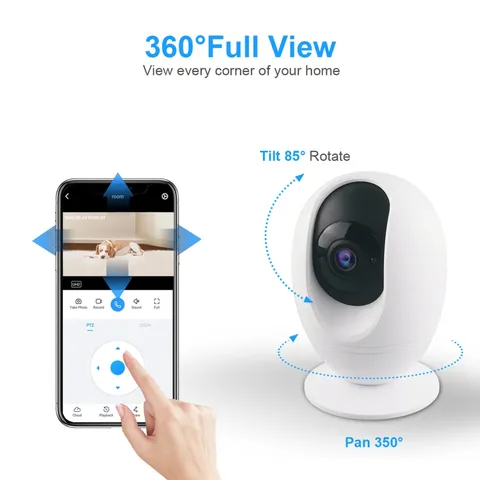 Security Cameras Wireless Wifi,Indoor Security Cameras,1080P Hd Home 360 Smart C