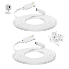 2-Pack 30 Ft Power Cord for Blink Mini 2, Blink Outdoor 4 Camera, Long USB C Ext