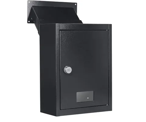Through The Wall Drop Box Deposit Safe, 16.5" x 12.5" x 6" Chute Combination Loc