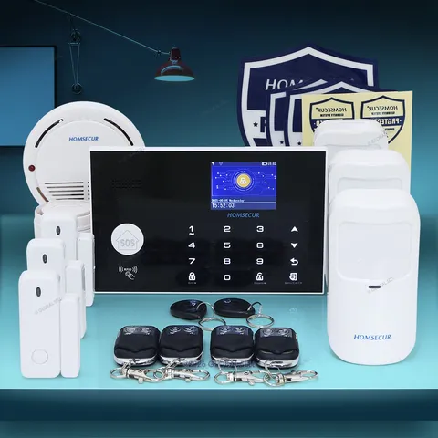 HOMSECUR WIFI 4G Home Office Security Alarm System Kit PIR Window Door Sensors