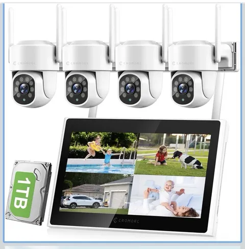 10CH 1TB HDD Monitor with Cameras 5MP Wired Security Camera System Wireless Kit