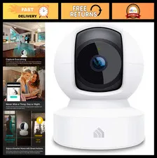 1080p Indoor Pan/Tilt Security Camera - Baby & Pet Monitor, Motion Detection, 2-