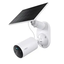 1080p Wireless Solar Powered Outdoor Security Camera 1-Pack White Battery