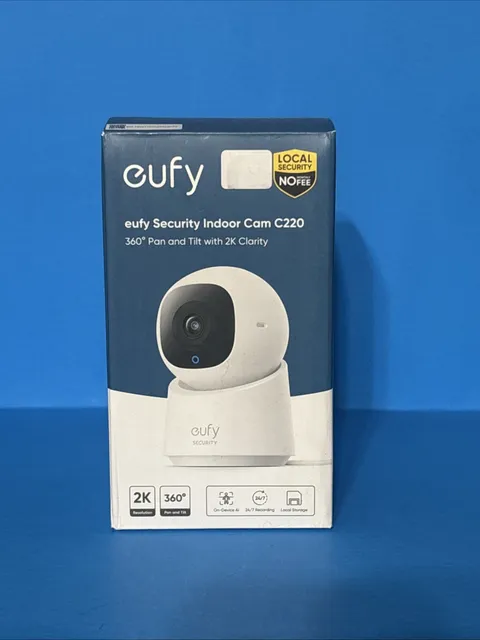 New Eufy Security Indoor Cam C220 2K Pan & Tilt