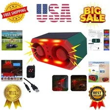 Solar Outdoor Motion Detector Sensor Alarm, Personalize Recording Siren & Str...