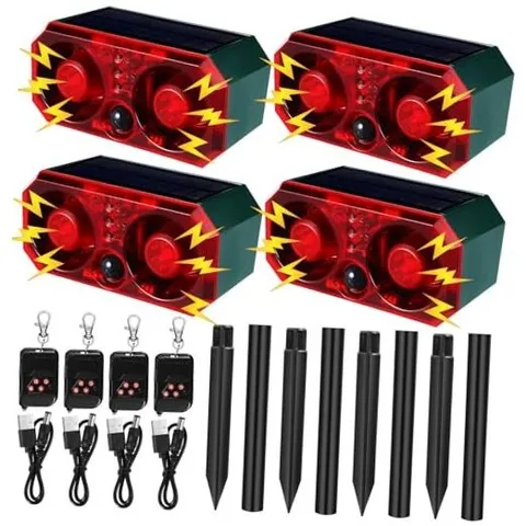 Pcs Solar Outdoor Motion Sensor Alarm with Stake Animal Deterrent Dog 4
