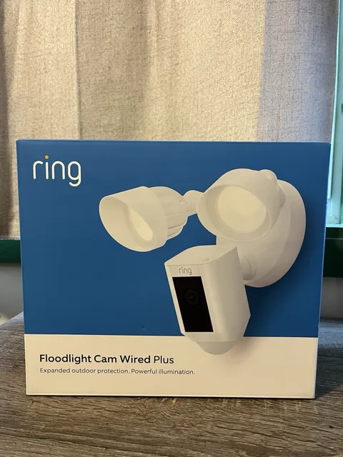 Ring Floodlight Cam Wired Plus New In Box Sealed White Outdoor Security Camera