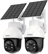 3K/5MP Solar Security Cameras System Wireless Outdoor, Battery Powered Wifi Came