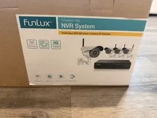 FUNLUX NVR 720P ZM-KW0008-1TB 4 WIFI IP 4-CHANNEL RECORDER W/ 4 CAMERAS