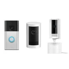 New Ring Whole Home Camera Kit, Doorbell Outdoor Camera Pan Tilt Indoor Camera W