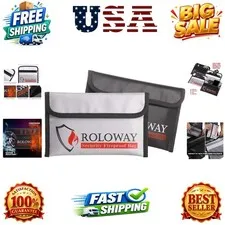 Small Fireproof Bag 5 x 8 inches, Non-itchy Fireproof Money Bag for Cash, Val...