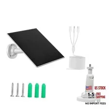 5W Solar Panel with Built-in 8000mAh Batteries for Security Camera, 5.2V Micro