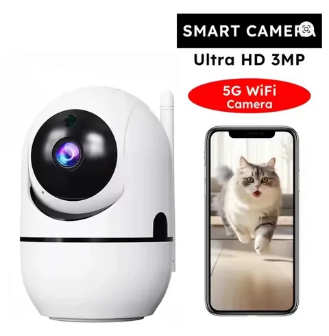 Pet Camera 5G WiFi 360° Pan Tilt 2-Way Audio Night Vision Indoor Security