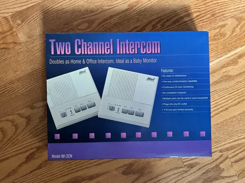 Novi Two Channel Intercom Office Home Nursery System Continuous 24hr Monitoring