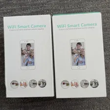 WiFi Smart Camera 1080p Indoor Wi-Fi IP Surveillance iCSee White USB Cable