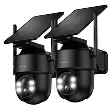 2K Cameras for Home -2.4G WiFi Outdoor Wireless Solar/Battery Powered, 360° P...