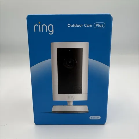 Ring Outdoor Camera Plus Battery 2K HD Smart Security Camera White