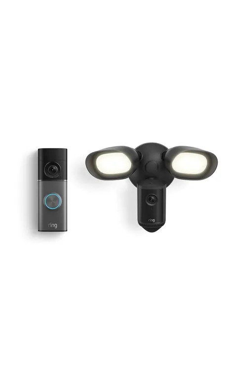 Wired Doorbell Pro (Newest Model) with Floodlight Cam Pro (Newest Model), Black