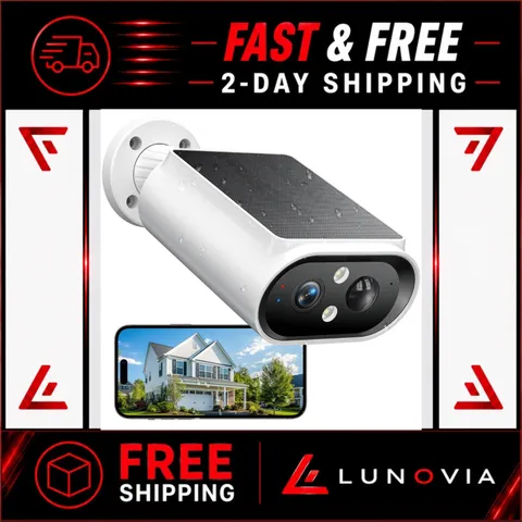 AlkiVision Solar Security Camera 2K Wireless Outdoor IP67 Night Vision