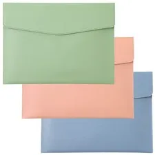 3ppcs PU A4 File Folder, Document Envelope Holder, Portfolio Pouch,