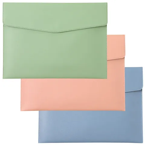 3ppcs PU A4 File Folder, Document Envelope Holder, Portfolio Pouch,