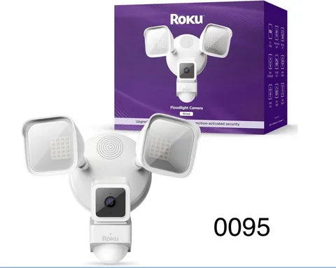 Roku Floodlight Camera for Home Security Wired Outdoor Security Camera 1080 0095
