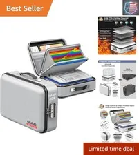 Fireproof Document Box, Hard Case Fireproof File Organizer with Lock Hard-She...