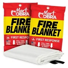 Fire Blanket 2-Pack – Emergency Fire Suppression for Home & Kitchen – 40"x40"...