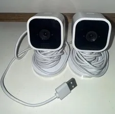 Blink Mini Indoor IP Security Camera 2-Pack 1080p Wi-Fi Wired USB Alexa