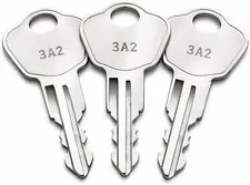 3 Pack Replacement Keys for Sentry Safes - Pre-Cut 3A2-3W2 for Home & Office