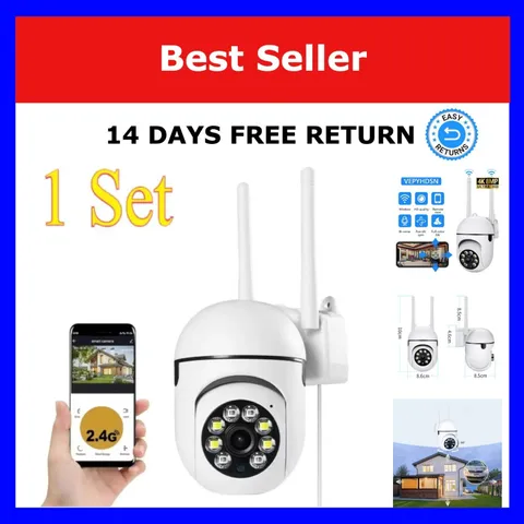 8MP WiFi PTZ Security Camera 4X Zoom Two-Way Audio Night Vision
