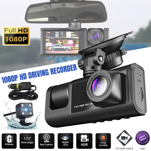 Camara De Seguridad Para Carro Auto Grabadora Delantero/Trasero/Interior Dashcam