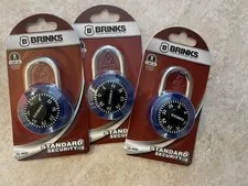 Brinks Standard Security Dial Combination Lock Blue 3X