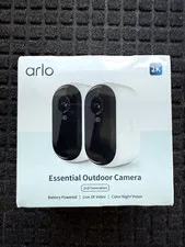2-Pack ARLO Essential Spotlight 2nd Gen Outdoor Security Cameras Night Vision 2K