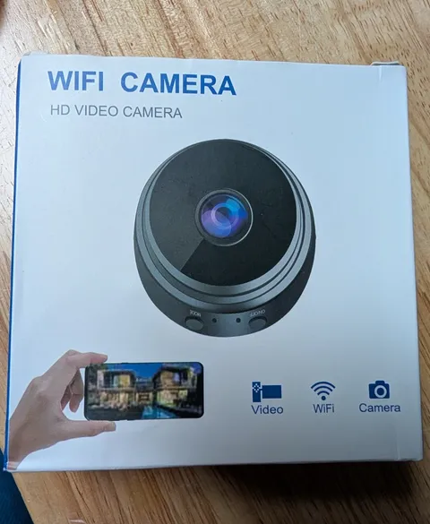 WiFi Camera HD Wireless Wi-Fi IP Indoor Surveillance Camera Black USB 16:9