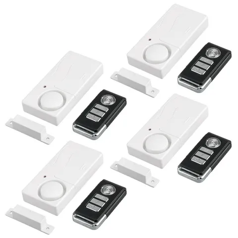 Magnetic Sensor Door Window Safety Burglar Alarm Wireless Remote Control 4 Packs