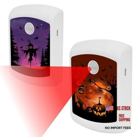 Halloween PIR Motion Sensor Sound Boxes - 6 Pre-Recorded Scary Sounds