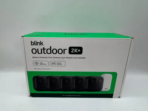 NEW 5 Cameras Blink Outdoor 2K+ Wireless Smart Security Camera System Black New