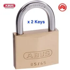 Keyed Alike Padlocks 65/45 - Abus 45mm Brass Bodied Padlock-FREE POST