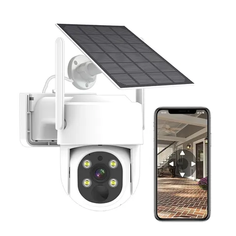 PTZ Security Camera Wireless Outdoor Solar Powered, Pan Tilt 360 Security Cam...