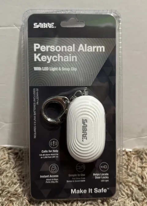 SABRE 2-in-1 Personal Alarm | With LED Light, 130dB Personal Safety Siren