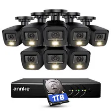 ANNKE 3K Lite Wired Security Camera System 8CH DVR+8 Bullet Camera, Black