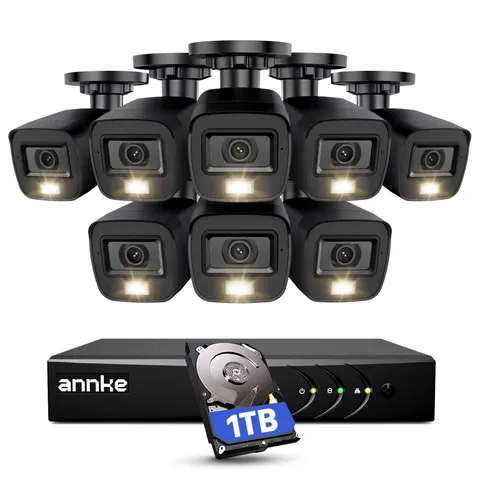 ANNKE 3K Lite Wired Security Camera System 8CH DVR+8 Bullet Camera, Black