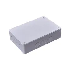 9" x 6" x 3" PVC Plastic Junction Box with Pre Molded X X 3", white