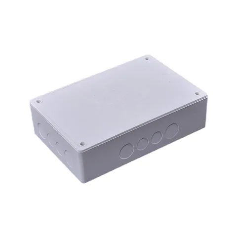 9" x 6" x 3" PVC Plastic Junction Box with Pre Molded X X 3", white