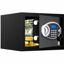VIDXCVIT EUD Digital Electronic Keypad Safe Fireproof Waterproof Small Black