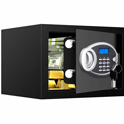 VIDXCVIT EUD Digital Electronic Keypad Safe Fireproof Waterproof Small Black